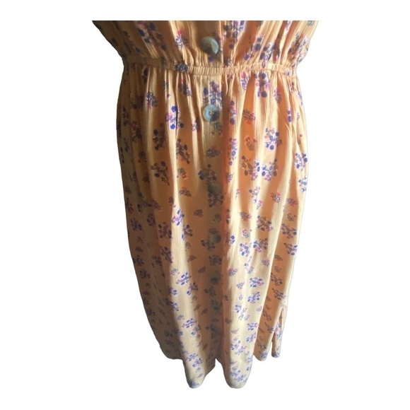 BLUSH-ORANGE FLORAL MIDI DRESS-SIZE XL - Picture 4 of 9